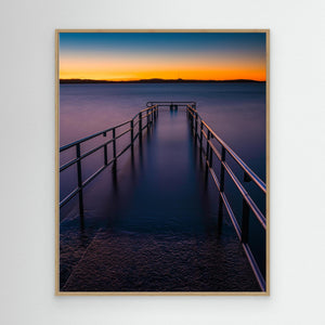 Solnedgång vid bryggan i Sillvik – Hisingen | Canvas