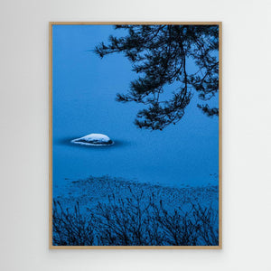 Blå vintertystnad - CANVAS