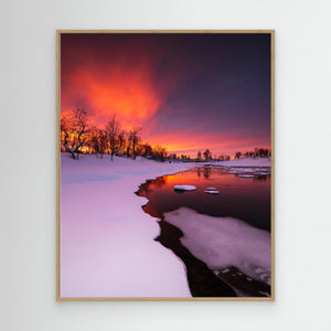 Vinterglöd över Grövlan - CANVAS