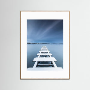 Snötäckt brygga vid Näset – Göteborg | Fine Art Print