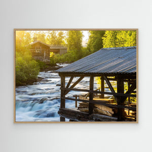 Gammal såg vid Ljusnan – Ljusnedal, Härjedalen | Canvas