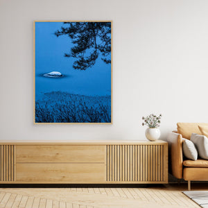 Blå vintertystnad - CANVAS