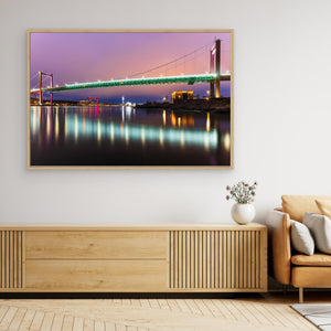 Älvsborgsbron i kvällsljus – Göteborgs hamninlopp | Canvas