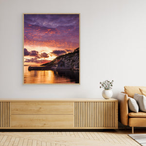 Solnedgång vid Särö i Halland – dramatisk kvällshimmel | Canvas