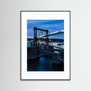 Älvsborgsbron och färjeläget vid Färjenäs – Göteborg | Fine Art Print