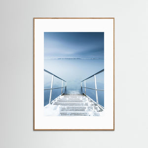 Snötäckt badstege vid Fiskebäck – Göteborg | Fine Art Print