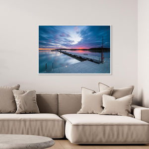 Askimsbadet Göteborg solnedgång – badpir och hav i lång exponering | Canvas