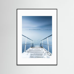 Snötäckt badstege vid Fiskebäck – Göteborg | Fine Art Print