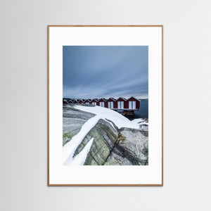 Sjöbodar vid Budskär, Särö – Västkustens kustlandskap | Fine Art Print