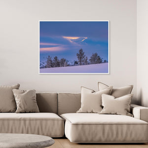Vinterljus över Grövelsjöfjällen – Fjäll i dimma | Canvas