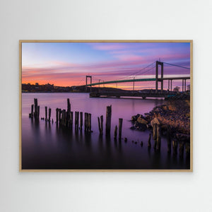 Älvsborgsbron Göteborg – Soluppgång från Färjenäs | Canvas