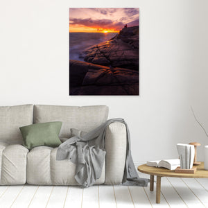 Solnedgång vid Stora Amundön – Göteborgs skärgård | Canvas