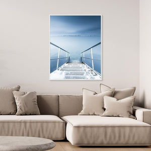 Snötäckt badstege vid Fiskebäck – Göteborg | Canvas