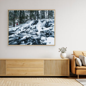 Vintervattenfall vid Tvärån – Härryda kommun | Canvas