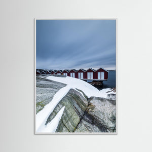Sjöbodar vid Budskär, Särö – Västkustens kustlandskap | Fine Art Print