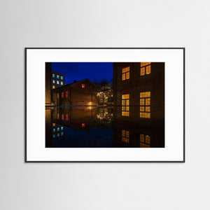 Mölndal – Spegling vid Lilla Götafors i Kvarnbyn | Fine Art Print