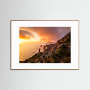 Solnedgång vid Dosabu Stormjakthytte – Vestland Norge | Fine Art Print