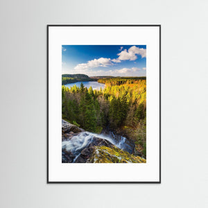 Fluxfallet i Herrljunga – vattenfall och utsikt | Fine Art Print