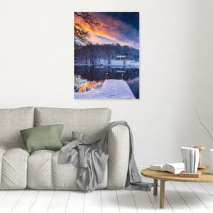 Brostugan vid Ståloppet i vinterljus – Gunnebo, Mölndal | Canvas