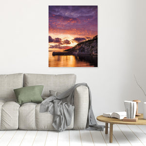 Solnedgång vid Särö i Halland – dramatisk kvällshimmel | Canvas