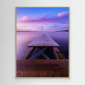 Solnedgång vid Näsets brygga – Göteborgs skärgård | Canvas