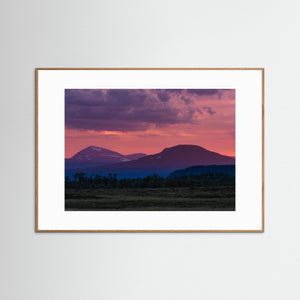 Solnedgång över Funäsdalsfjällen – Härjedalen | Fine Art Print