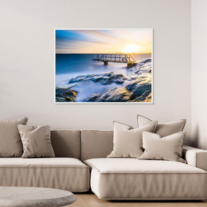 Solnedgång vid Långholmen – Göteborgs skärgård | Canvas