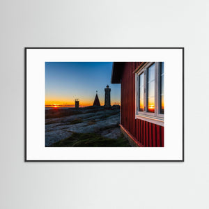 Solnedgång vid Vinga fyr – Göteborgs skärgård | Fine Art Print 