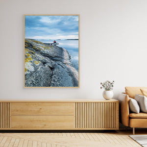 Man på klippa vid havet – Nötö, Hisingen Göteborg | Canvas