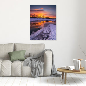 Vinter vid Grövlan – Soluppgång i Grövelsjöfjällen, Dalarna | Canvas