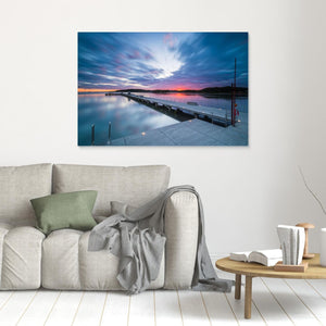 Askimsbadet Göteborg solnedgång – badpir och hav i lång exponering | Canvas