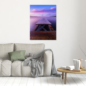 Solnedgång vid Näsets brygga – Göteborgs skärgård | Canvas
