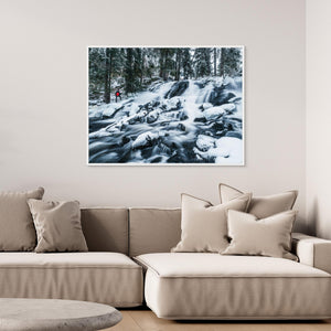 Vintervattenfall vid Tvärån – Härryda kommun | Canvas