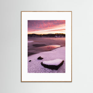Soluppgång vid Stensjön i Mölndal – Vinterlandskap | Fine Art Print