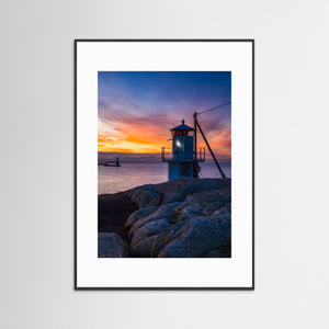 Solnedgång vid Klåva fyr – Hönö, Göteborgs skärgård | Fine Art Print