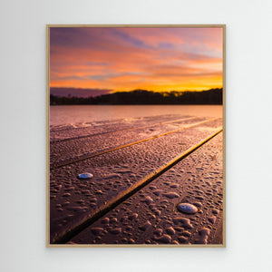 Morgonljus i droppar – Stensjön, Mölndal | Canvas