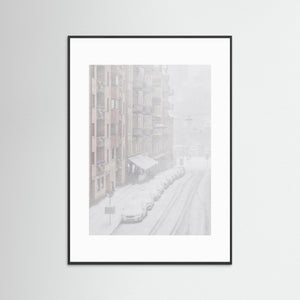 Snöstorm över Prinsgatan