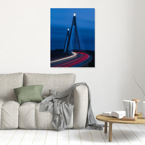 Uddevallabron Uddevalla – Ljusspår över E6 i Skymning | Canvas