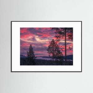 Lofsdalen Härjedalen – Soluppgång över Lofssjön på Julafton | Fine Art Print