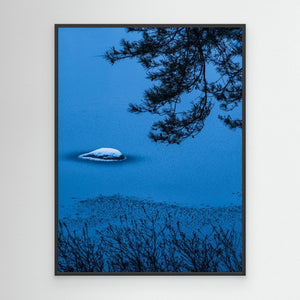 Blå vintertystnad - CANVAS